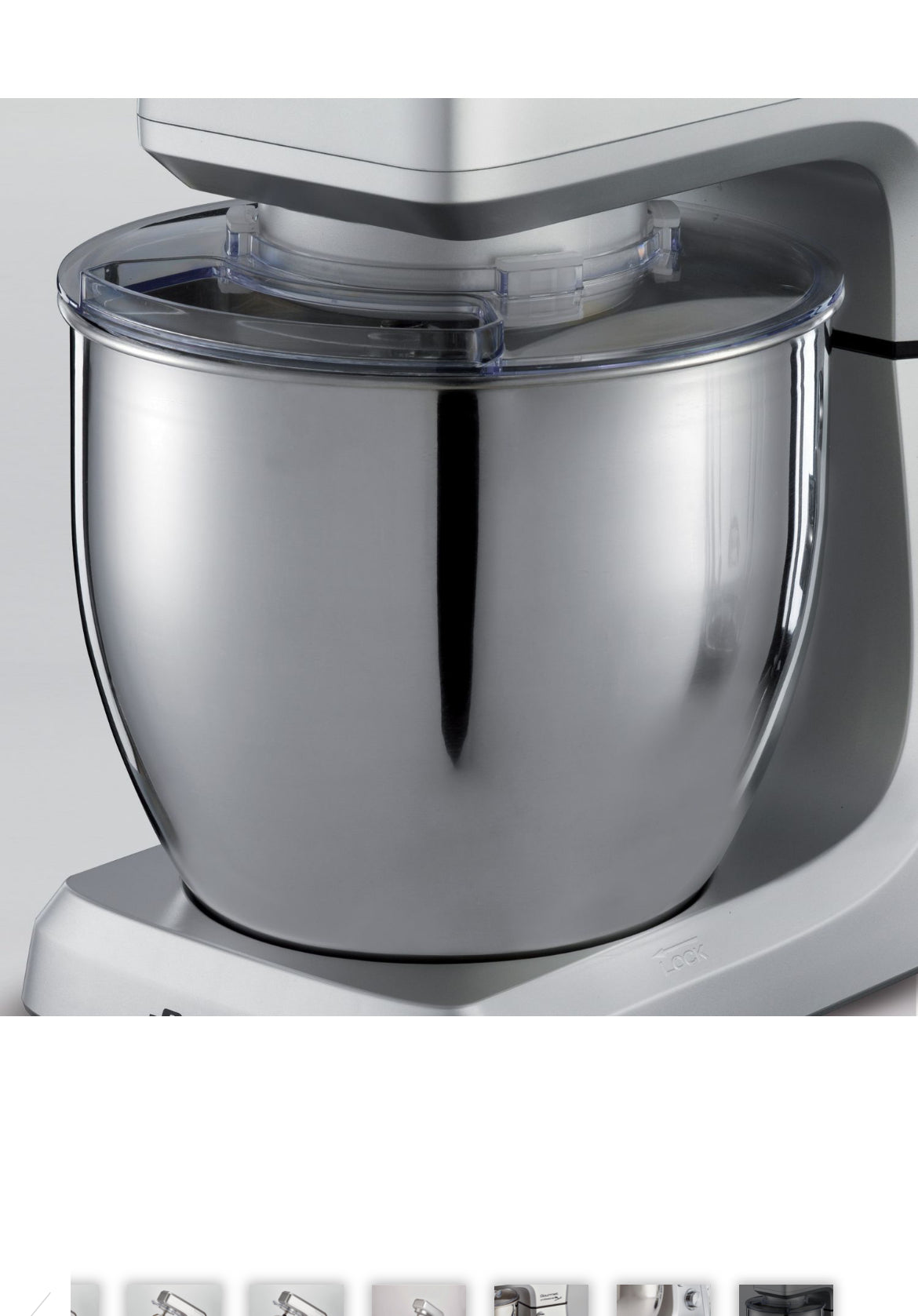 Gourmet Professional 7L Metal
1598/10
Impastatrice con Frullatore Planetaria 7 litri di capacità. Completa di accessori frusta elettrica per montare e gancio per impastare