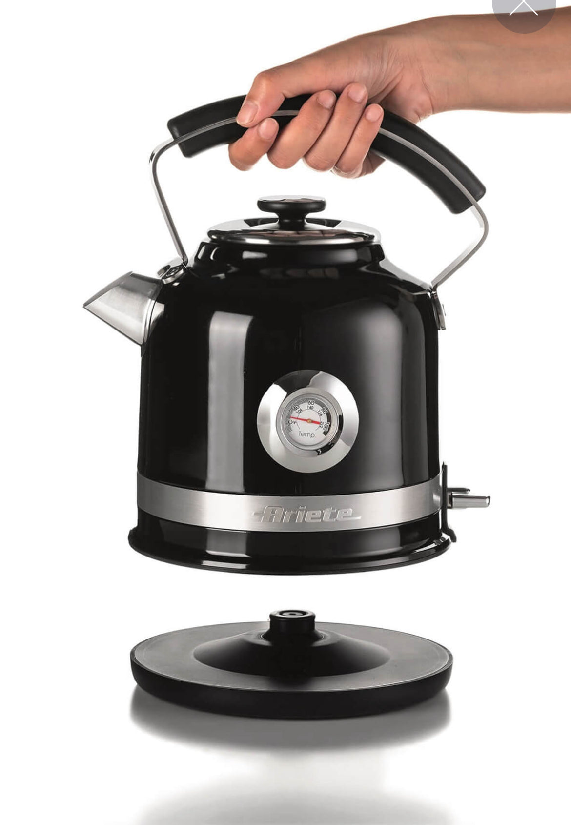 Bollitore Elettrico Moderna Nero
2854/02
Bollitore Nero da 1,7 Litri della Linea Moderna Ariete. Termometro esterno. Filtro rimovibile. Autospegnimento. Un tocco di stile nella tua