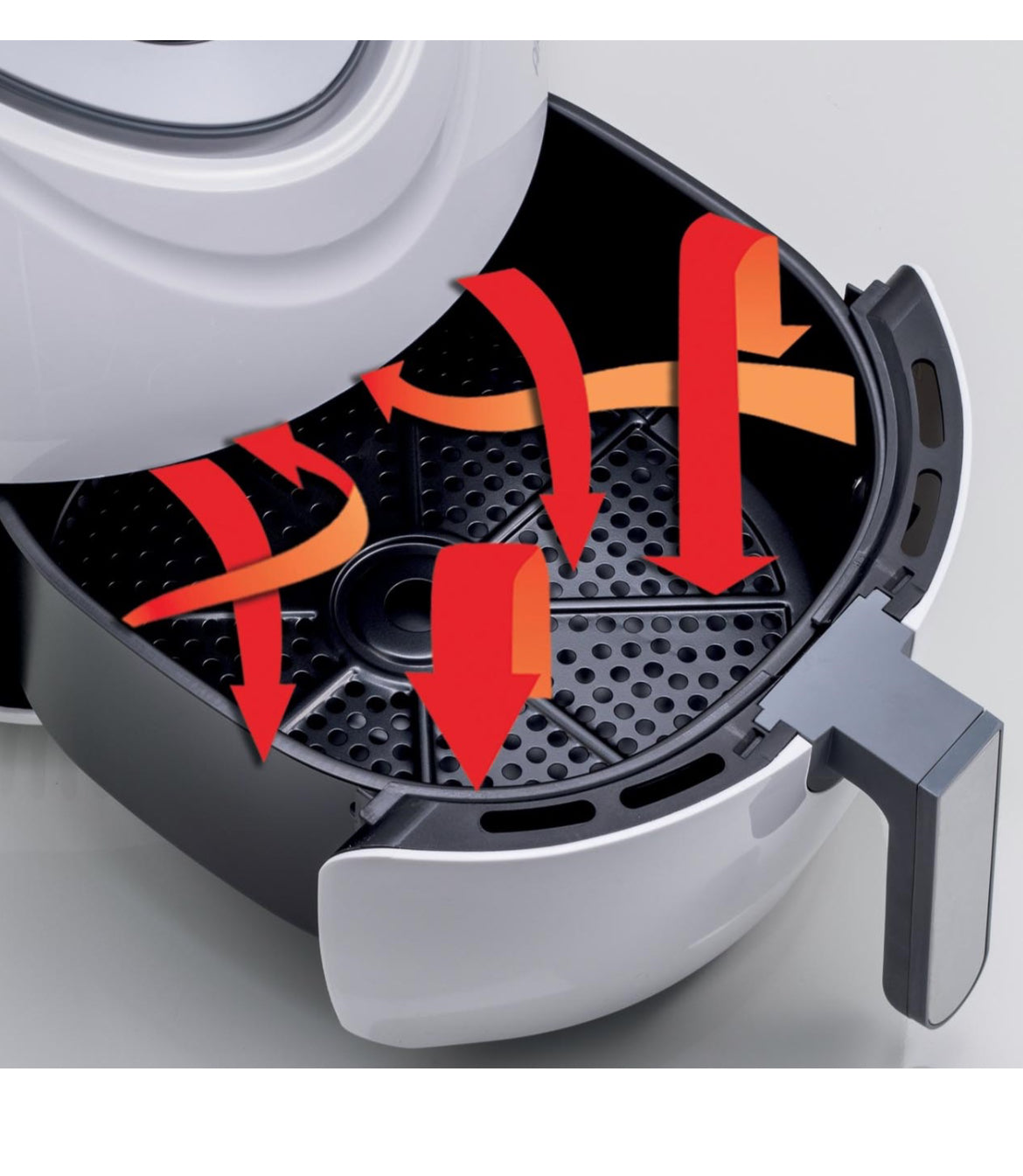 Airy Fryer XXL Bianco
4618/03
Friggitrice ad aria da 7 litri. Cuoce ad aria calda, frigge senza odori, con un solo cucchiaio di olio fino a 2,5 kg di patatine fritte in una sola volta. Temperatura regolabile max 200°. Bianco. BPA Free