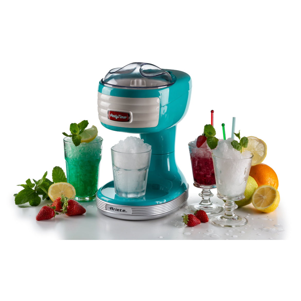 Party Time
Ice Crusher Party Time Celeste
0076/01
30 W. Cestello tritaghiaccio removibile. Coperchio trasparente. Lame in acciaio inox. Ideale per creare granite e cocktail.
