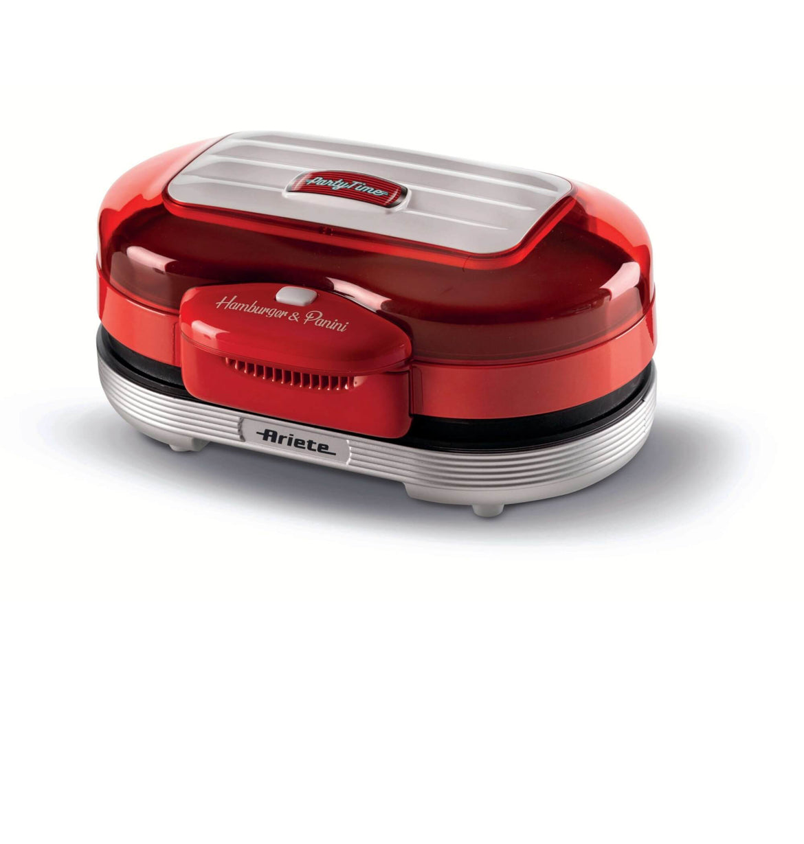 Hamburger Maker Party Time Rosso
0205/00
Doppie piastre antiaderenti per panini e hamburger. Scalda e griglia. Rosso