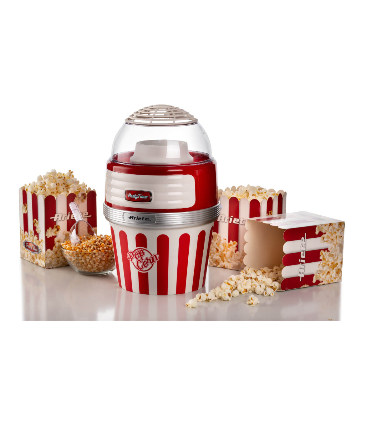 Pop Corn XL Party Time Rosso
2957/00
Macchina Rossa per Pop Corn XL con ciotola estraibile e il design unico degli American Diner anni ‘50. Cottura ad aria calda senza l’utilizzo di olio o grassi. Scoppia 60g di mais in meno di 2 minuti. Let’s party con P