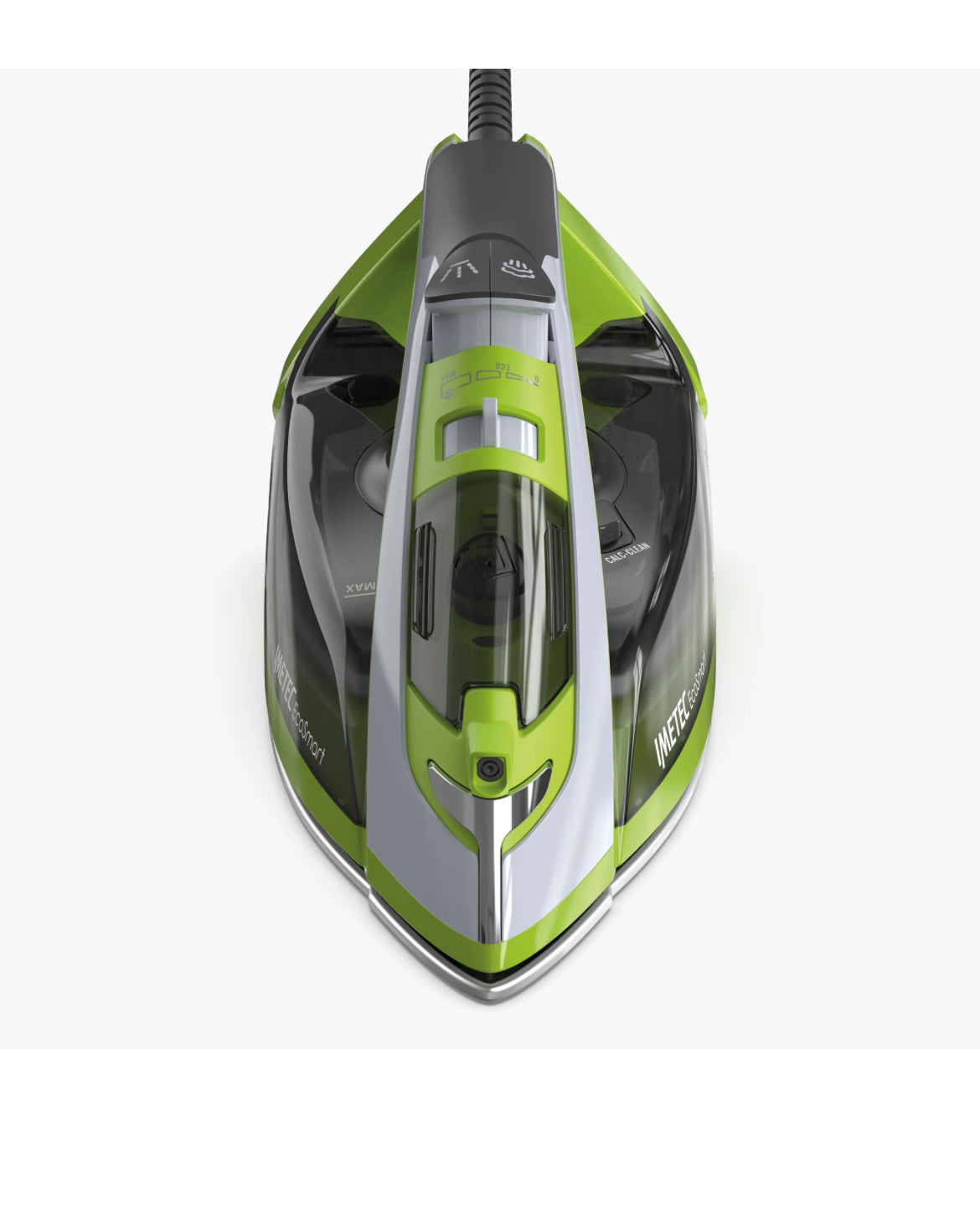 Ferro da stiro a vapore con Eco Technology e piastra Glide Ceramic per risultati eccellenti con consumi ridotti. 2200 W. Colpo vapore 180 g, anticalcare. 9043
