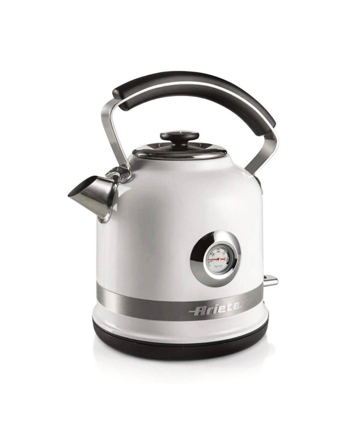 Bollitore Elettrico Moderna Bianco
2854/01
Bollitore Bianco da 1,7 Litri della Linea Moderna Ariete. Termometro esterno. Filtro rimovibile. Autospegnimento. Un tocco di stile nella tua cucina!