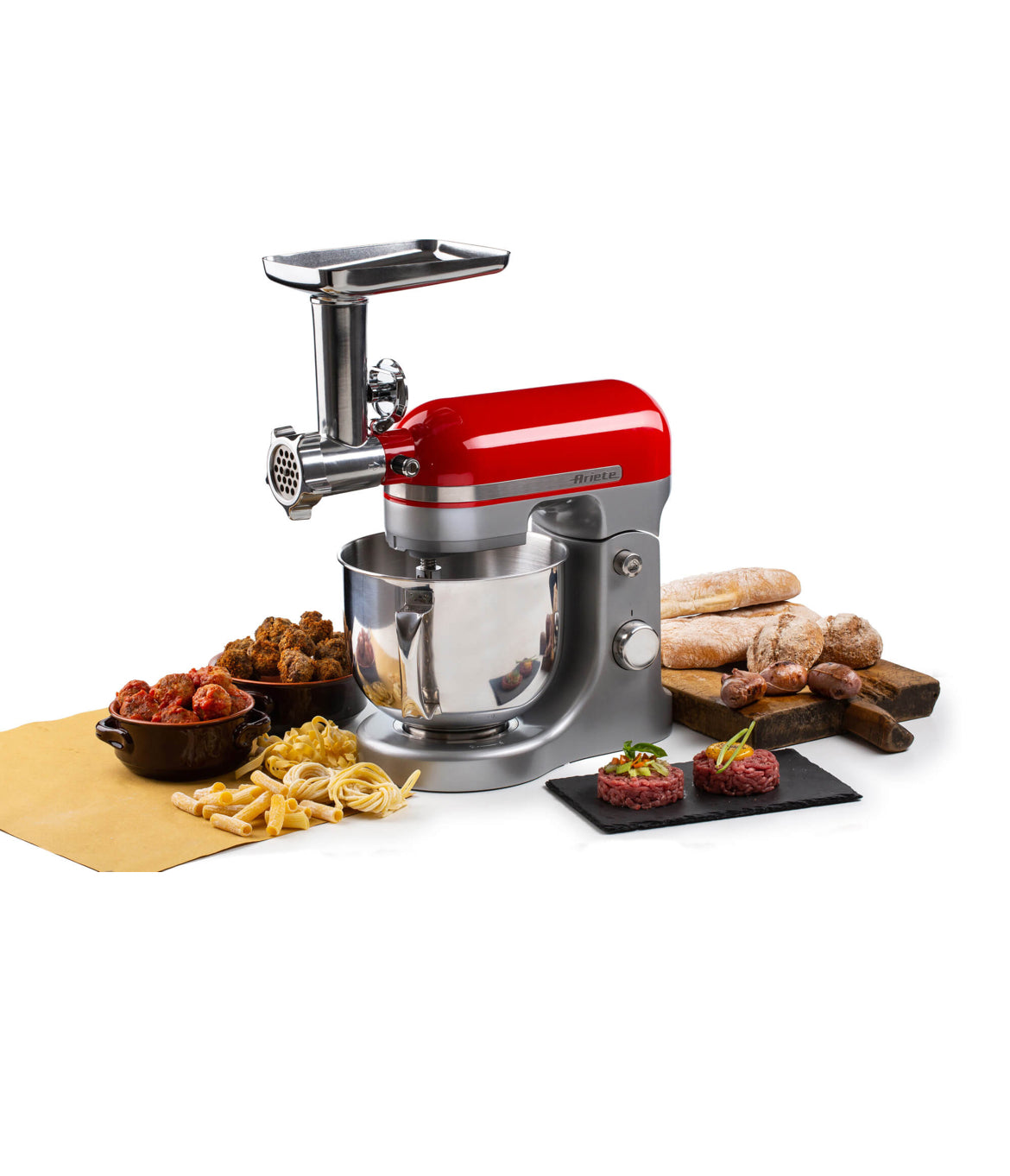 Accessori per Impastatrice Moderna mod.1589
4079/00
Kit di accessori da utilizzare con l’impastatrice moderna mod. 1589: tritacarne, insaccatrice e trafila pasta.