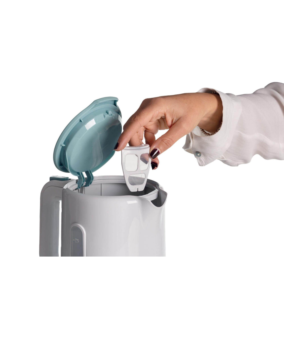 Bollitore 1,7L Breakfast White & Aegean Teal
2846/01
2200 w di potenza. Base cordless 360°. Spegnimento automatico. Pratico e ideale per ogni angolo della cucina. Bianco & Celeste
