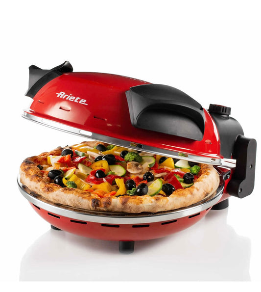 Pizza in 4' minuti
0909/10
Forno per pizza elettrico in pietra refrattaria con trattamento antiaderente di 32 cm di diametro. 5 livelli di cottura. Temperatura massima 400°.