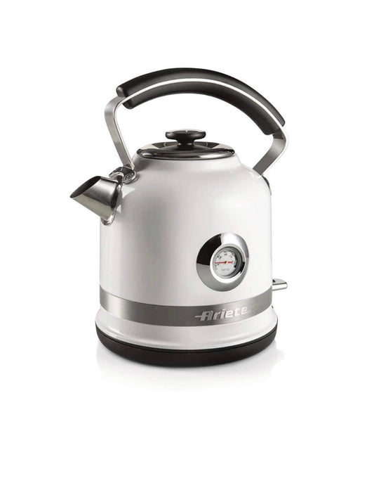 Bollitore Elettrico Moderna Bianco
2854/01
Bollitore Bianco da 1,7 Litri della Linea Moderna Ariete. Termometro esterno. Filtro rimovibile. Autospegnimento. Un tocco di stile nella tua cucina!