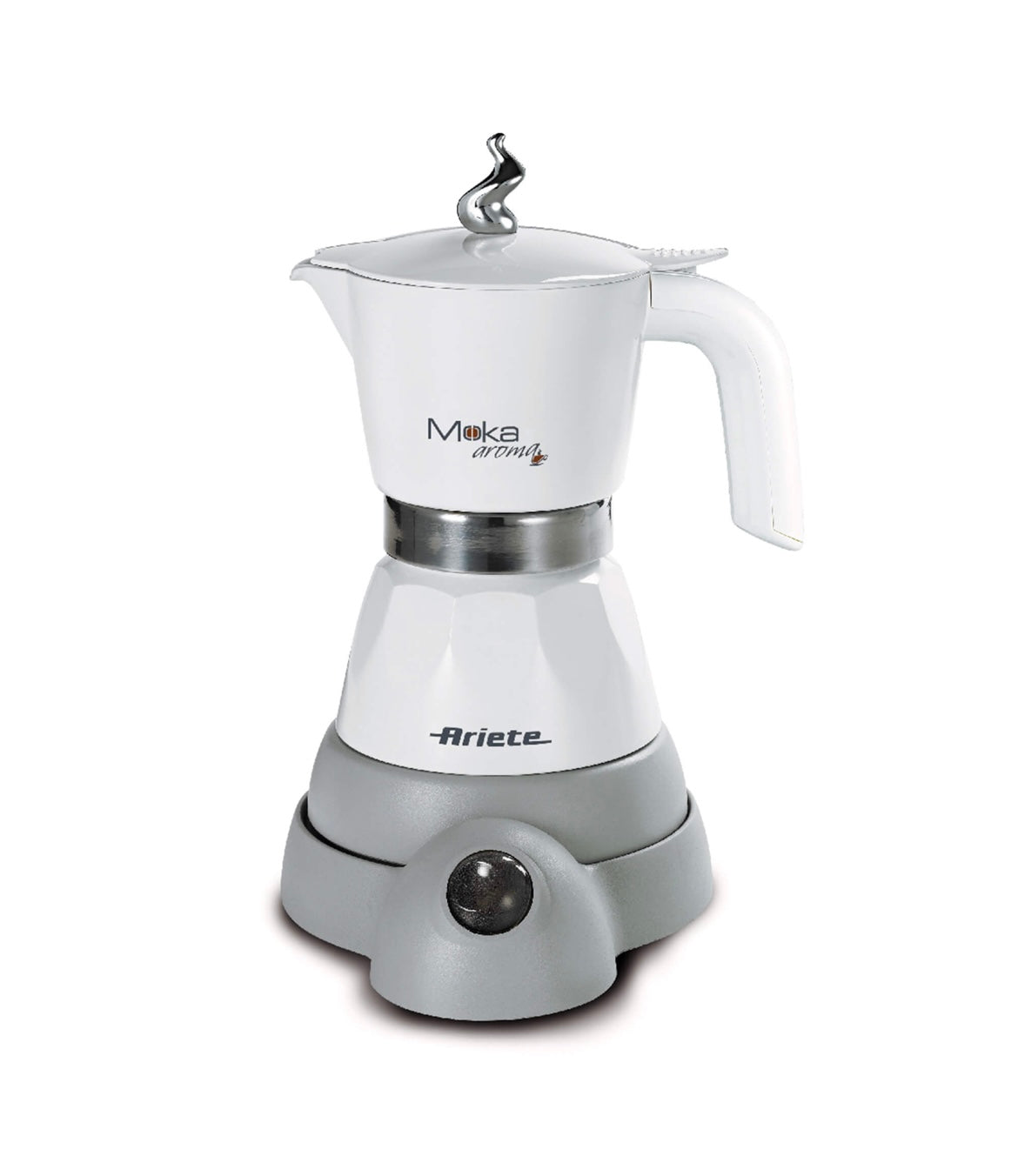 Moka Aroma Elettrica 1358/10
Dotata di adattatore per 2 o 4 tazze. Potenza 400W. Mantenimento temperatura per 30 minuti. Bianca