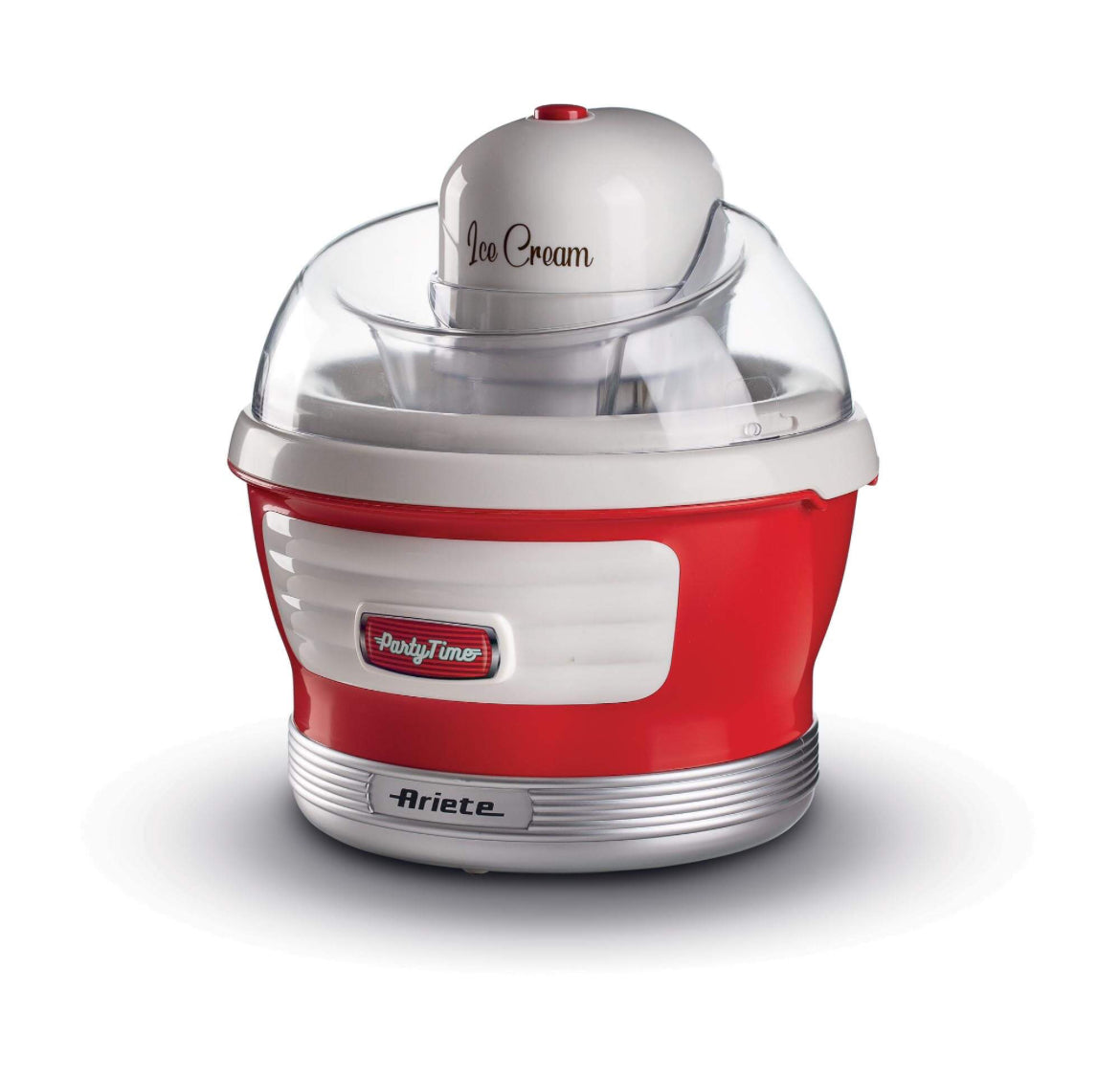 Party Time
Ice Cream Maker Party Time Rosso
0643/00
Per gelati, sorbetti e yogurt gelato. Per un perfetto party in casa, Ice Cream Maker prepara il tuo gelato in 30 minuti per tutta la famiglia e amici. Potenza 12 W e 1,5 L di capacità. Rosso