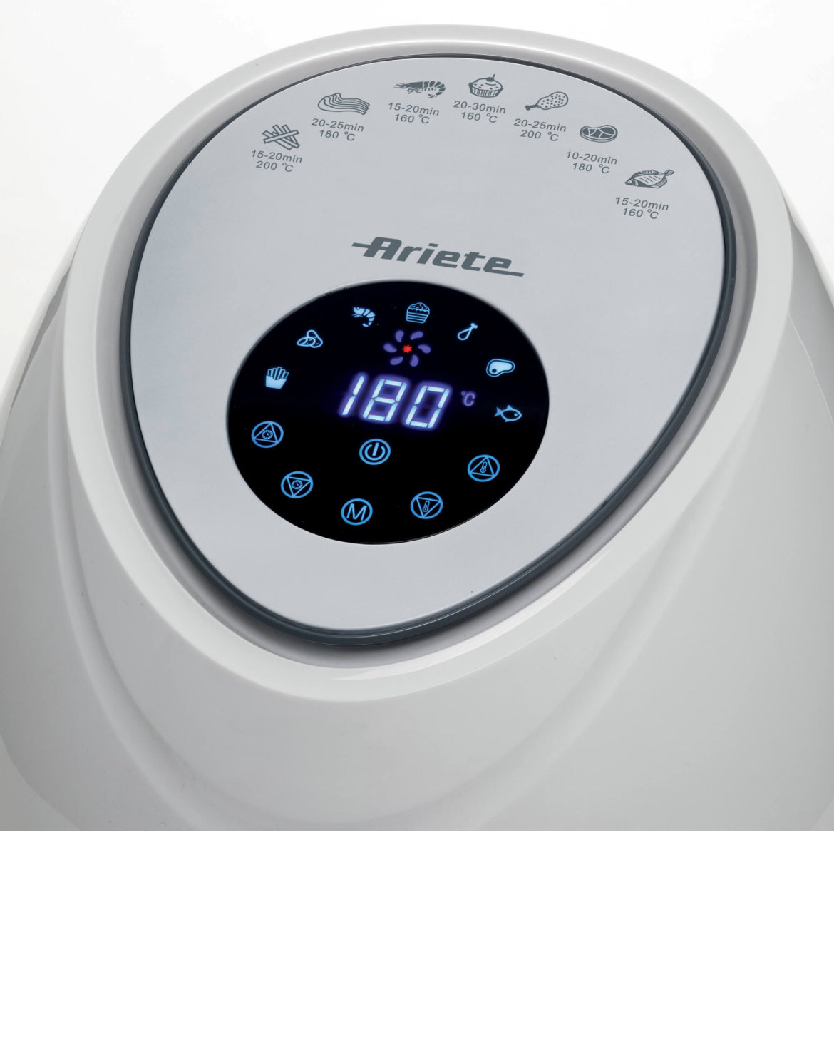 Airy Fryer XXL Bianco
4618/03
Friggitrice ad aria da 7 litri. Cuoce ad aria calda, frigge senza odori, con un solo cucchiaio di olio fino a 2,5 kg di patatine fritte in una sola volta. Temperatura regolabile max 200°. Bianco. BPA Free