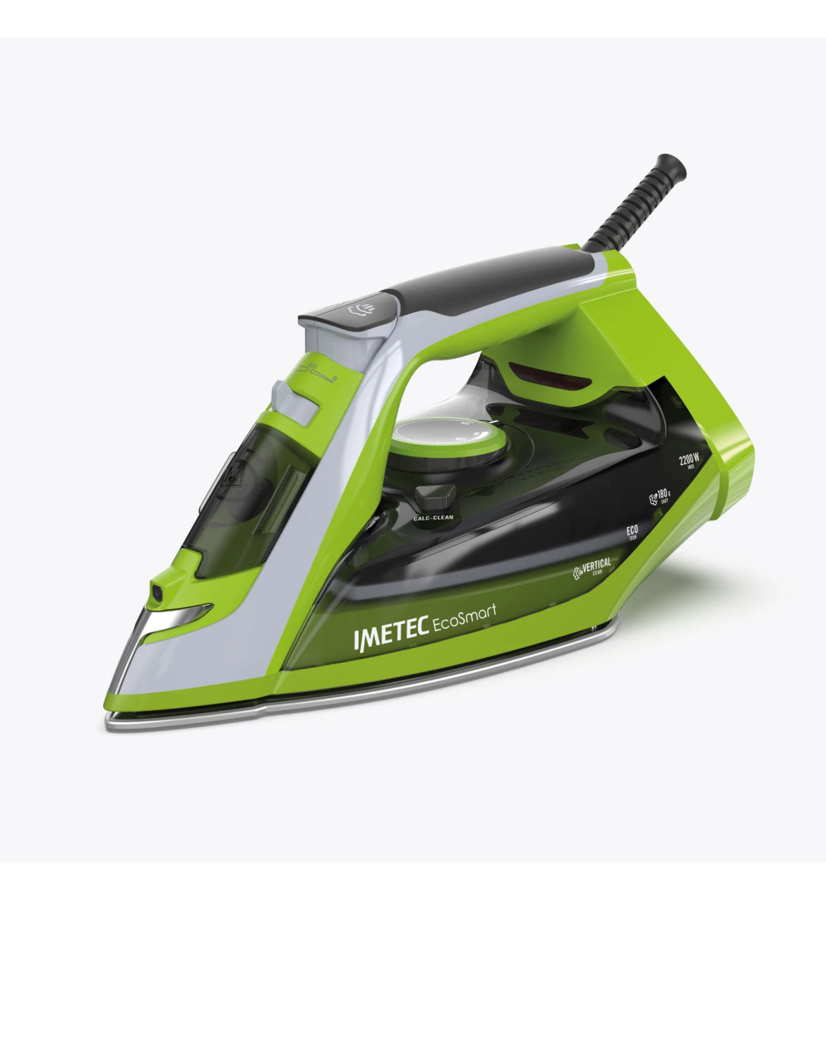 Ferro da stiro a vapore con Eco Technology e piastra Glide Ceramic per risultati eccellenti con consumi ridotti. 2200 W. Colpo vapore 180 g, anticalcare. 9043