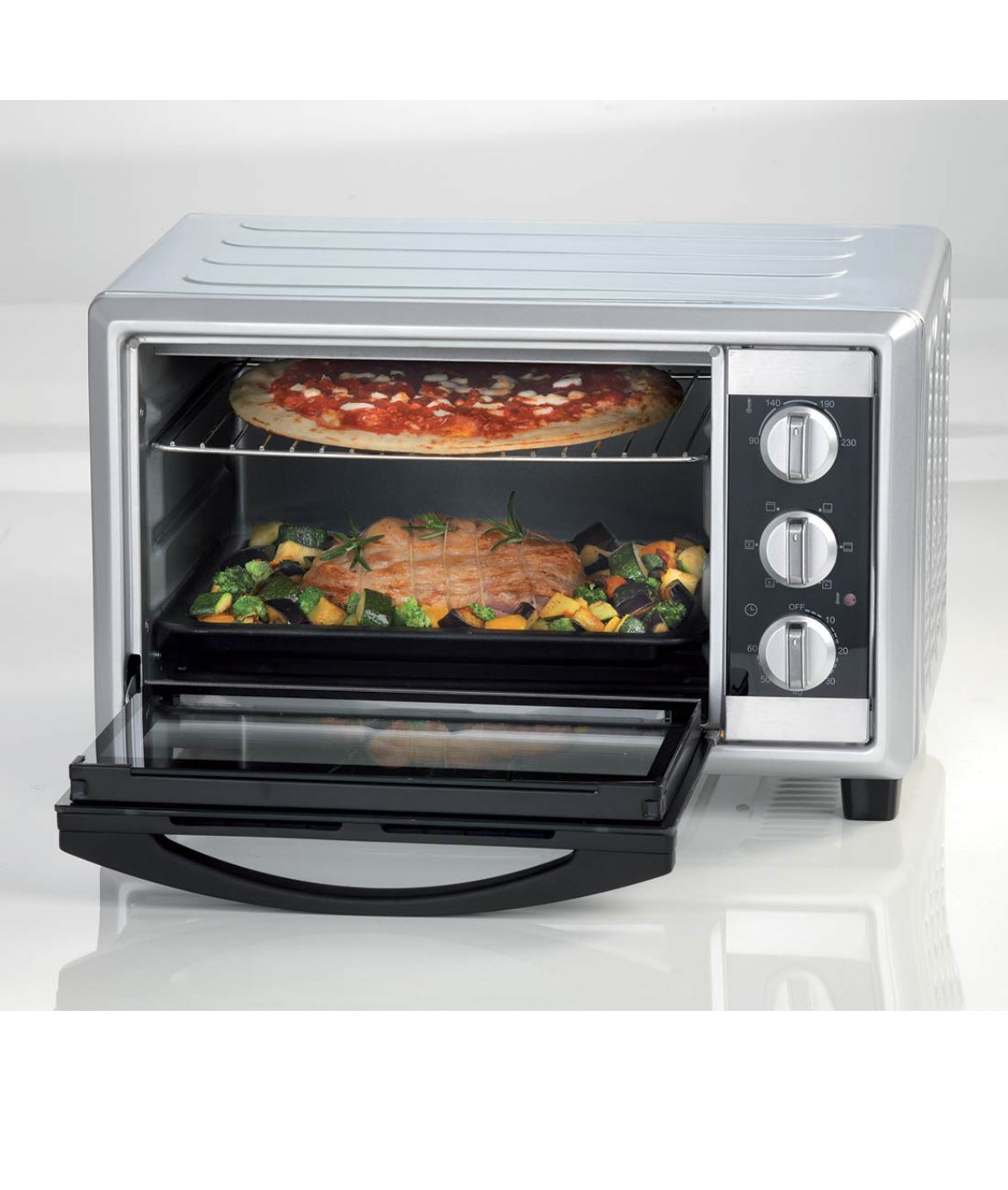 Bon Cuisine 300
0985/11
Forno elettrico 30 Litri con funzione statica e ventilata, 6 modalità di cottura, timer impostabile fino a 60’ e temperatura regolabile fino a 230°C.