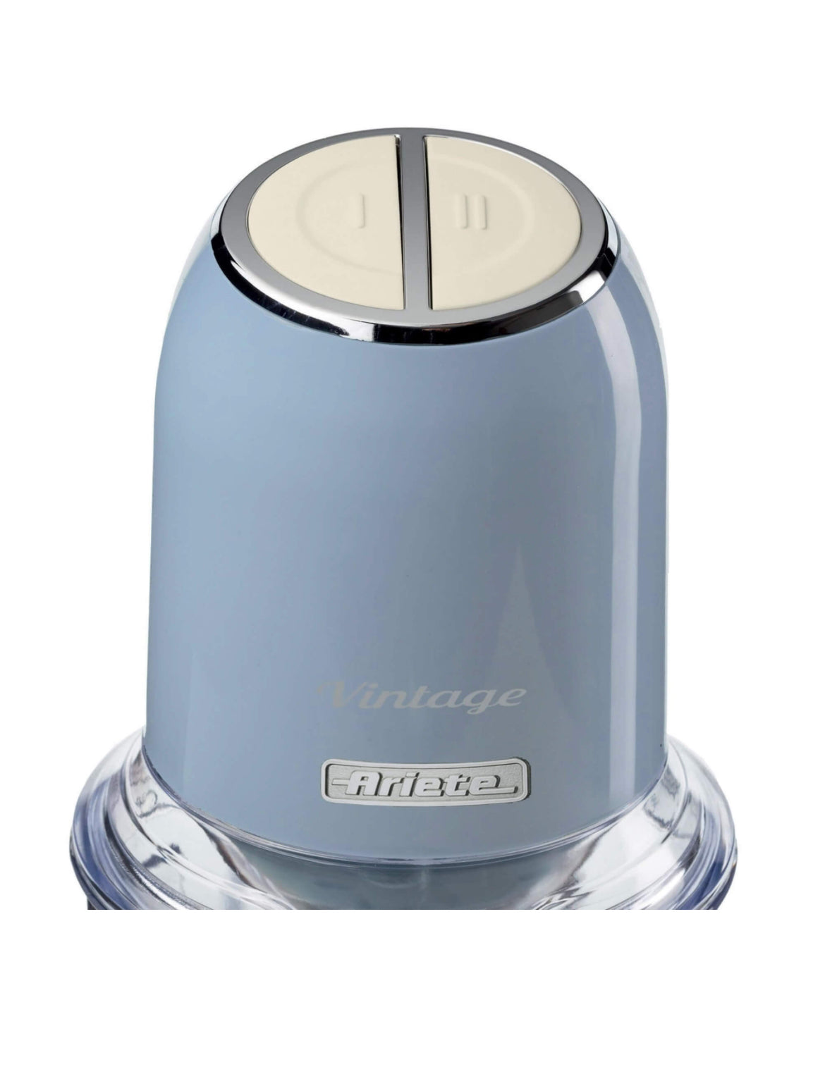 Vintage
Tritatutto Vintage Celeste
0438/05
Tritatutto a 2 velocità , 2 pulsanti e 4 lame in Acciaio Inox. Tritaverdure e Tritaghiaccio. Tazza graduata da 600ml