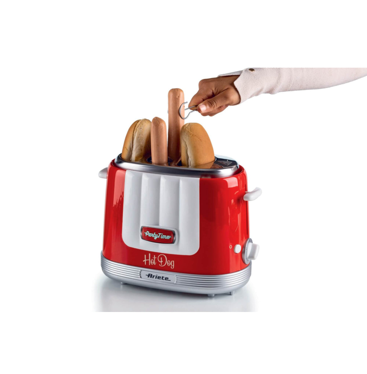 Hot dog Maker Party Time Rosso
0206/00
650 W. Scalda panini e cuoce wurstel. Rosso