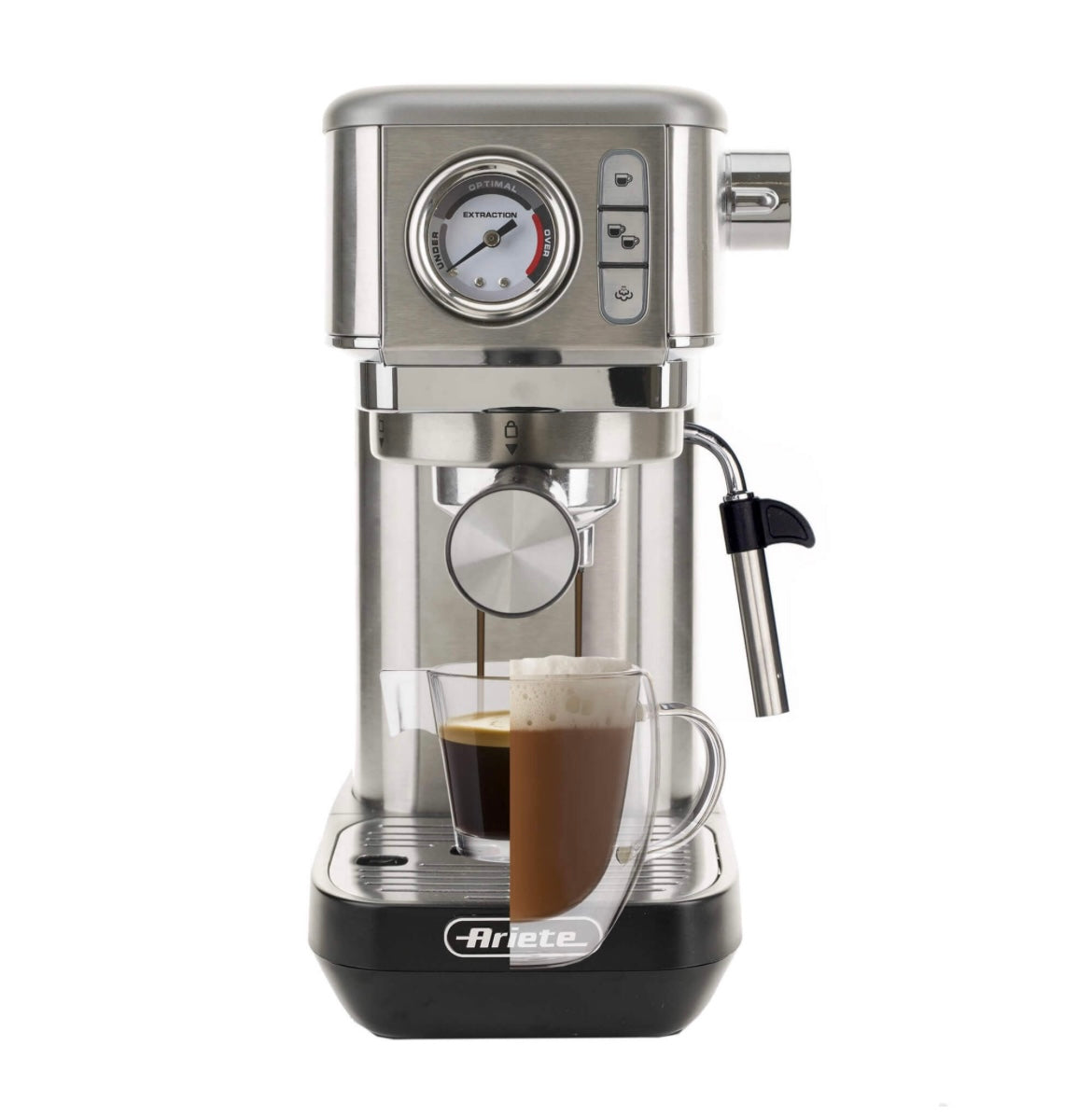 MACCHINA DA CAFFÈ ESPRESSO ARIETE IN METALLO CON MANOMETRO
