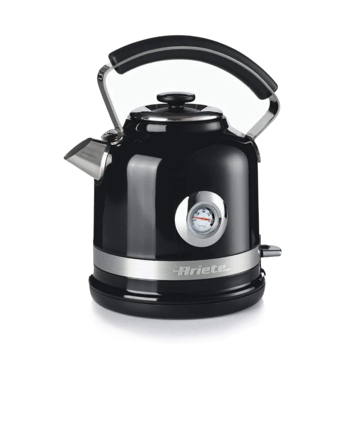 Bollitore Elettrico Moderna Nero
2854/02
Bollitore Nero da 1,7 Litri della Linea Moderna Ariete. Termometro esterno. Filtro rimovibile. Autospegnimento. Un tocco di stile nella tua