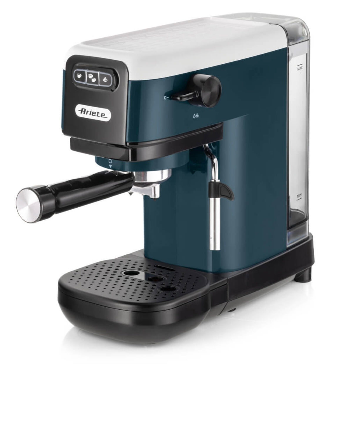 Macchina da caffè espresso Snow White
1399/11
Macchina dal design super slim, 14 cm di larghezza, per caffè, cappuccini, tè e tisane. Compatibile con caffè in polvere e cialde ESE. Bianco