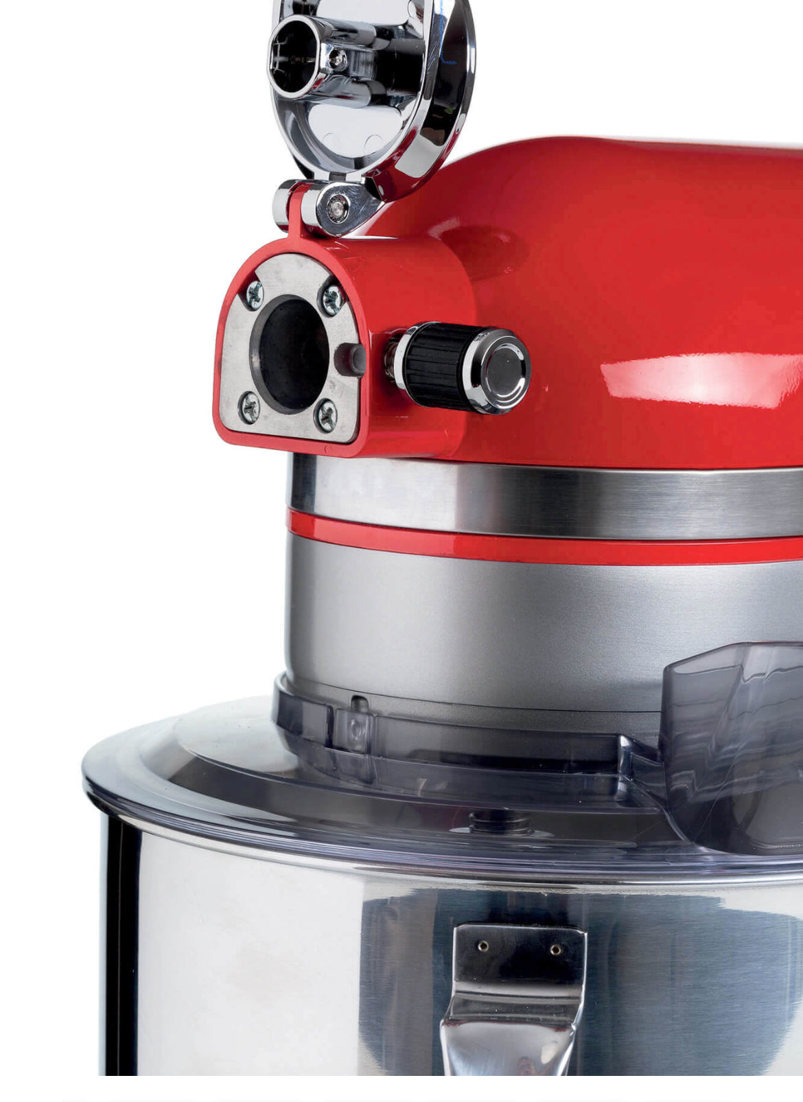 Impastatrice Moderna Rossa
1589/00
Planetaria in alluminio pressofuso, design elegante e capiente tazza in acciaio inox da 5,5L con maniglia. Solida, silenziosa e potente grazie ai 1600W e alle 11 velocità di movimento planetario, è ideale per amalgamare,