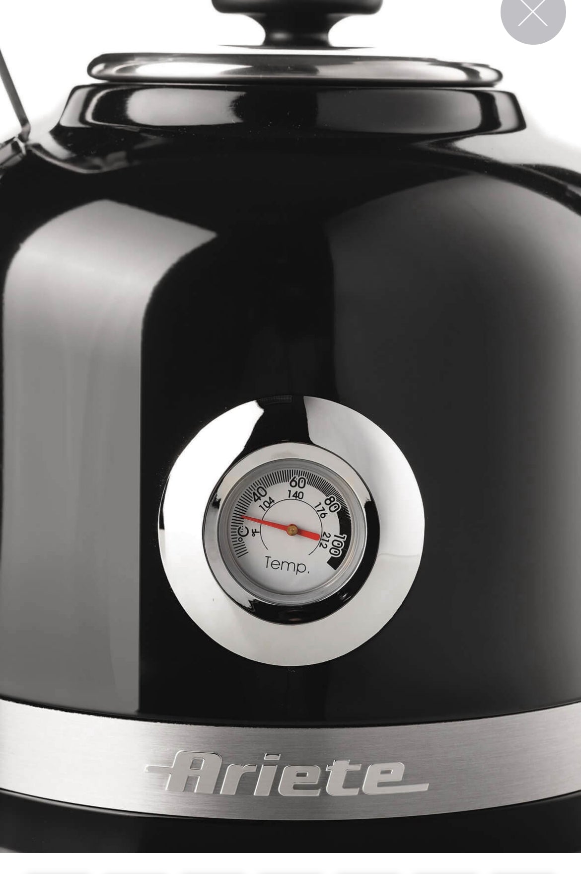Bollitore Elettrico Moderna Nero
2854/02
Bollitore Nero da 1,7 Litri della Linea Moderna Ariete. Termometro esterno. Filtro rimovibile. Autospegnimento. Un tocco di stile nella tua