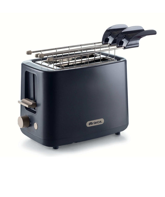 Tostapane Breakfast Dark & Sahara Grey
0157/03
760 W. Scegli il livello di doratura. Pulizia facile e veloce con vassoio raccogli briciole. Pinze in acciaio inox. Per 2 fette. Pratico e ideale per ogni angolo della cucina. Grigio scuro & Tortora