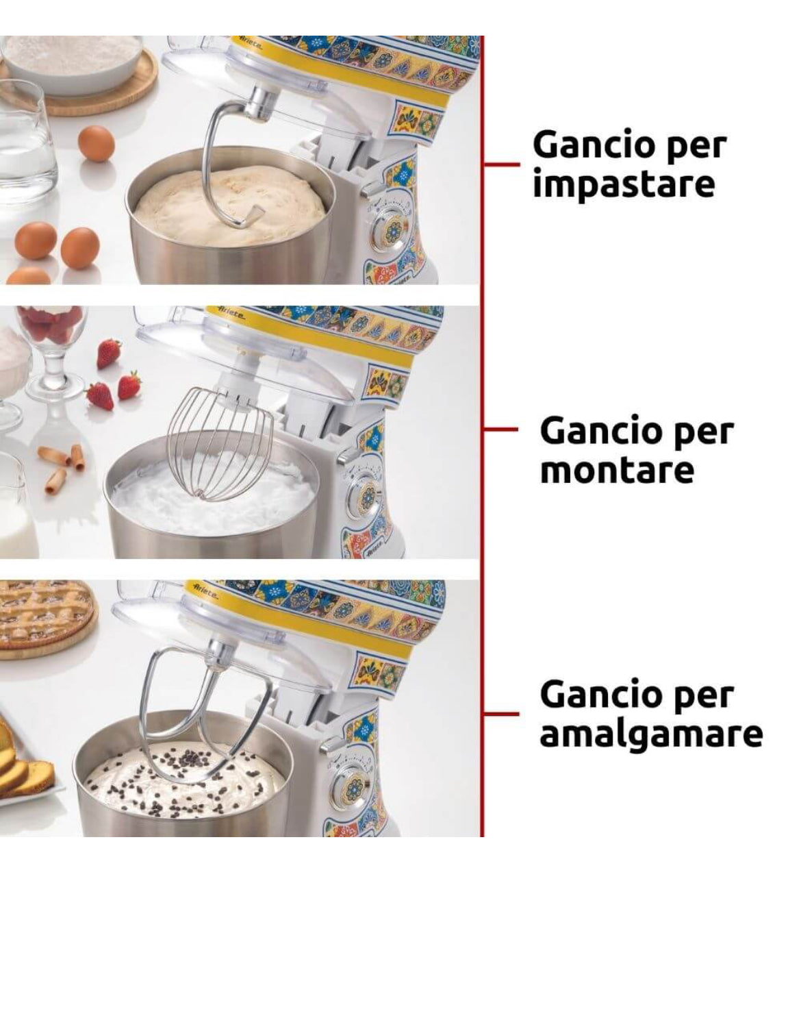 Impastatrice Planetaria Positano
1588/0P
Planetaria con tazza da 5,5 litri in acciaio inox. Gancio impasti duri, frusta impasti morbidi, frusta per montare. 7 velocità per impastare, montare e amalgamare tutti gli ingredienti