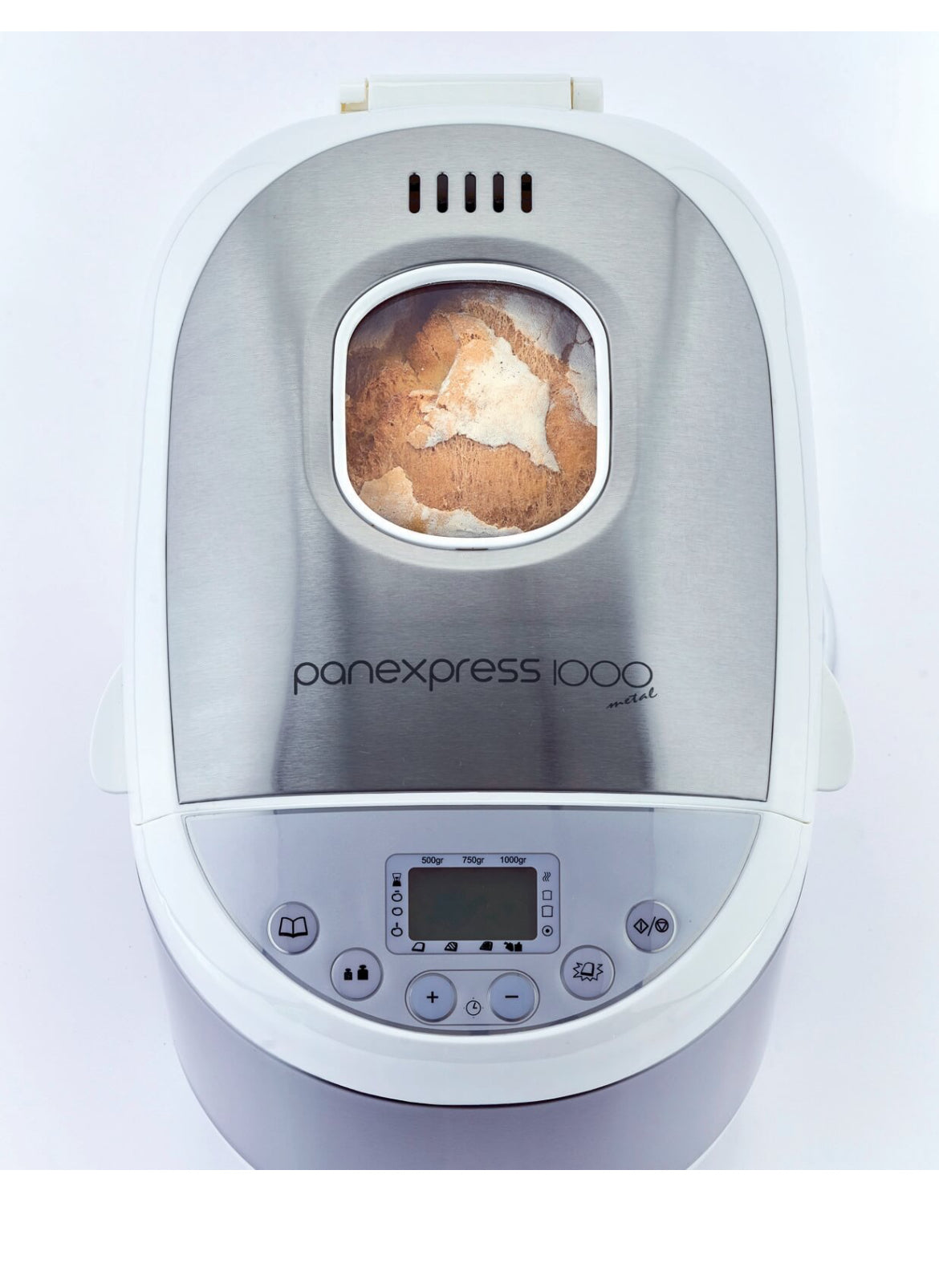 Panexpress 1000 Metal
0133/00
La macchina del pane impasta, lievita e cuoce il pane fatto in casa, anche gluten free. Impasta pizza e dolci, prepara marmellate e yogurt
