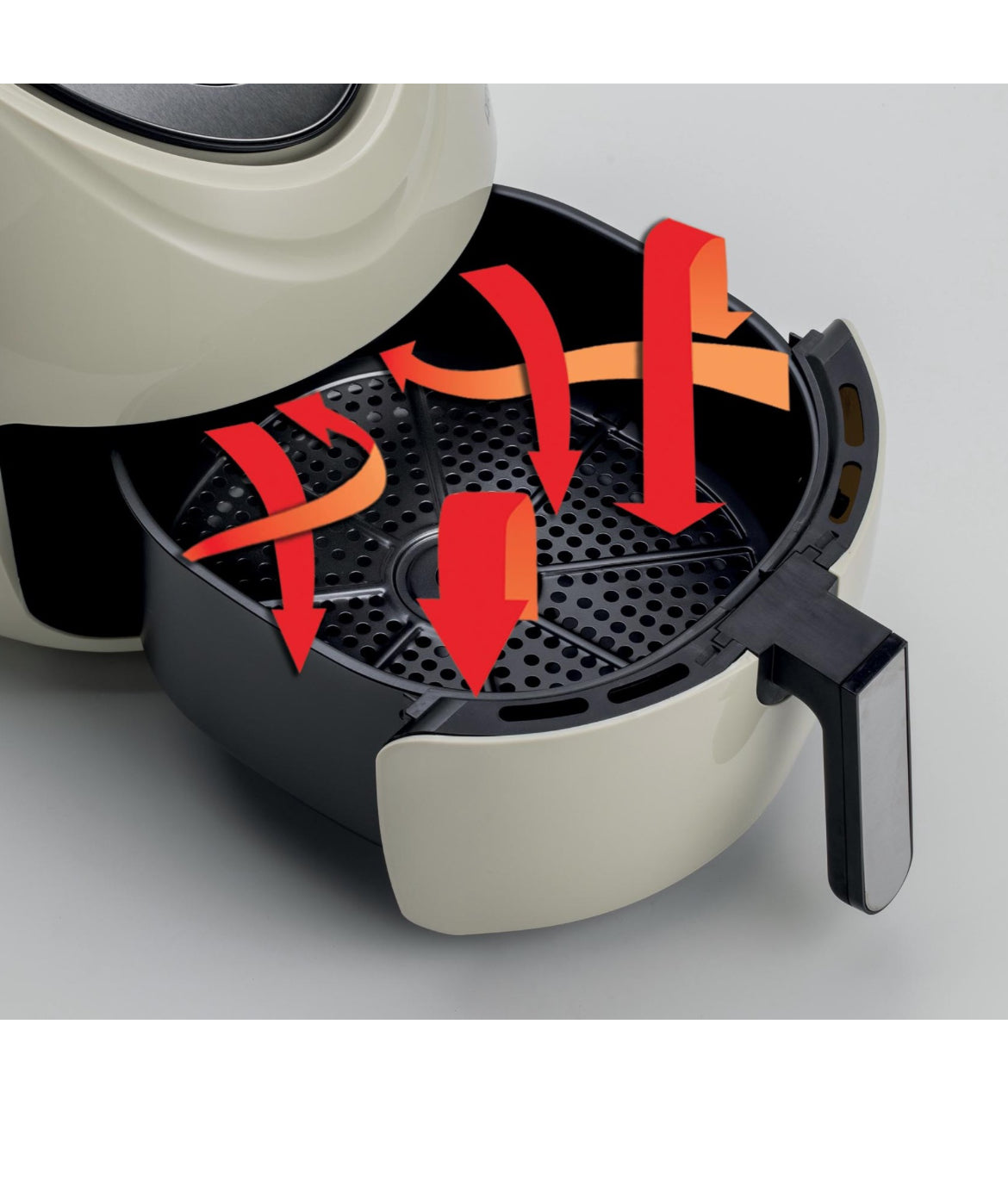 Airy Fryer XXL Beige
4618/02
Friggitrice ad aria da 7 litri. Cuoce ad aria calda, frigge senza odori, con un solo cucchiaio di olio fino a 2,5 kg di patatine fritte in una sola volta. Temperatura regolabile max 200°. Beige. BPA Free