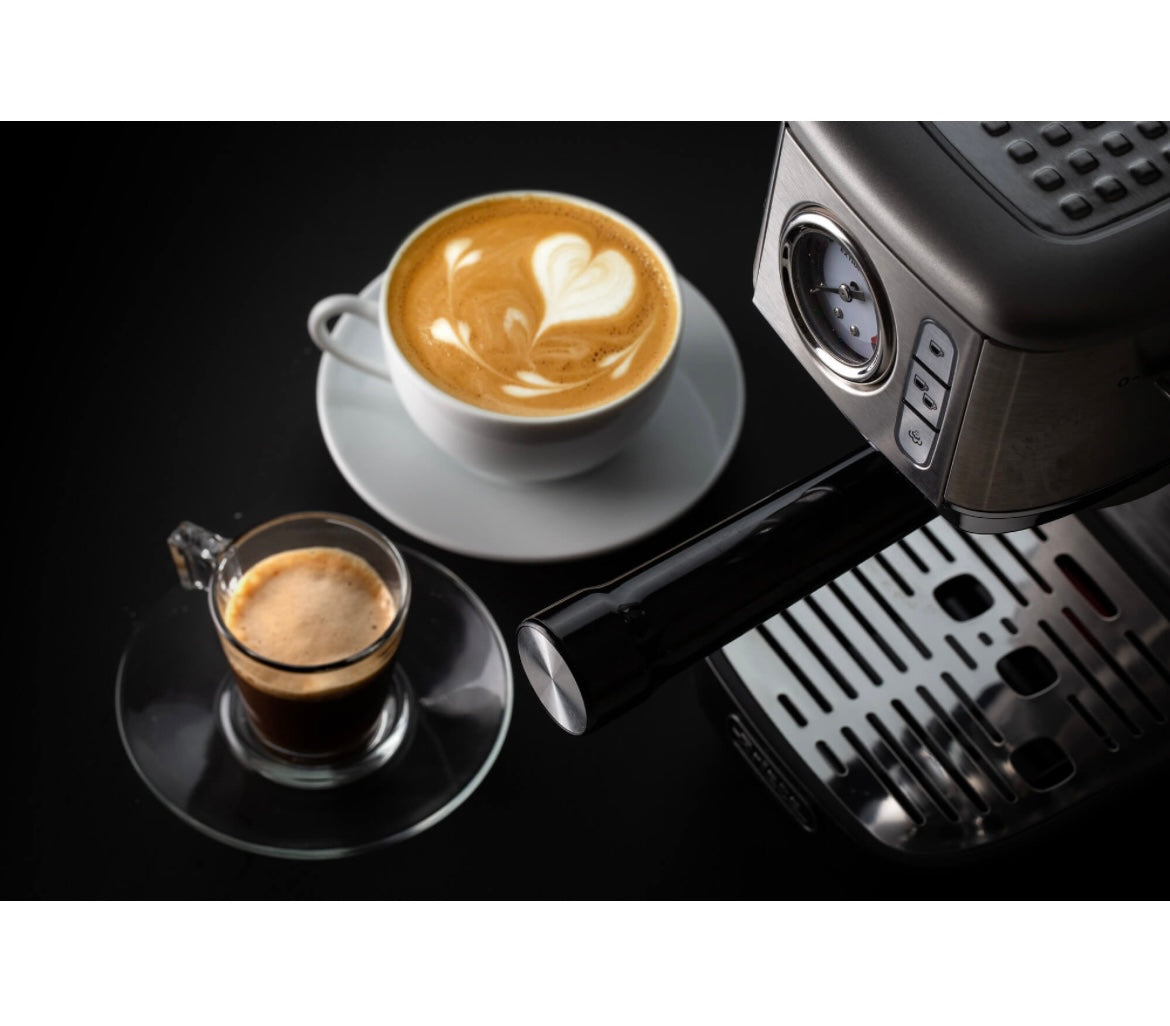 MACCHINA DA CAFFÈ ESPRESSO ARIETE IN METALLO CON MANOMETRO