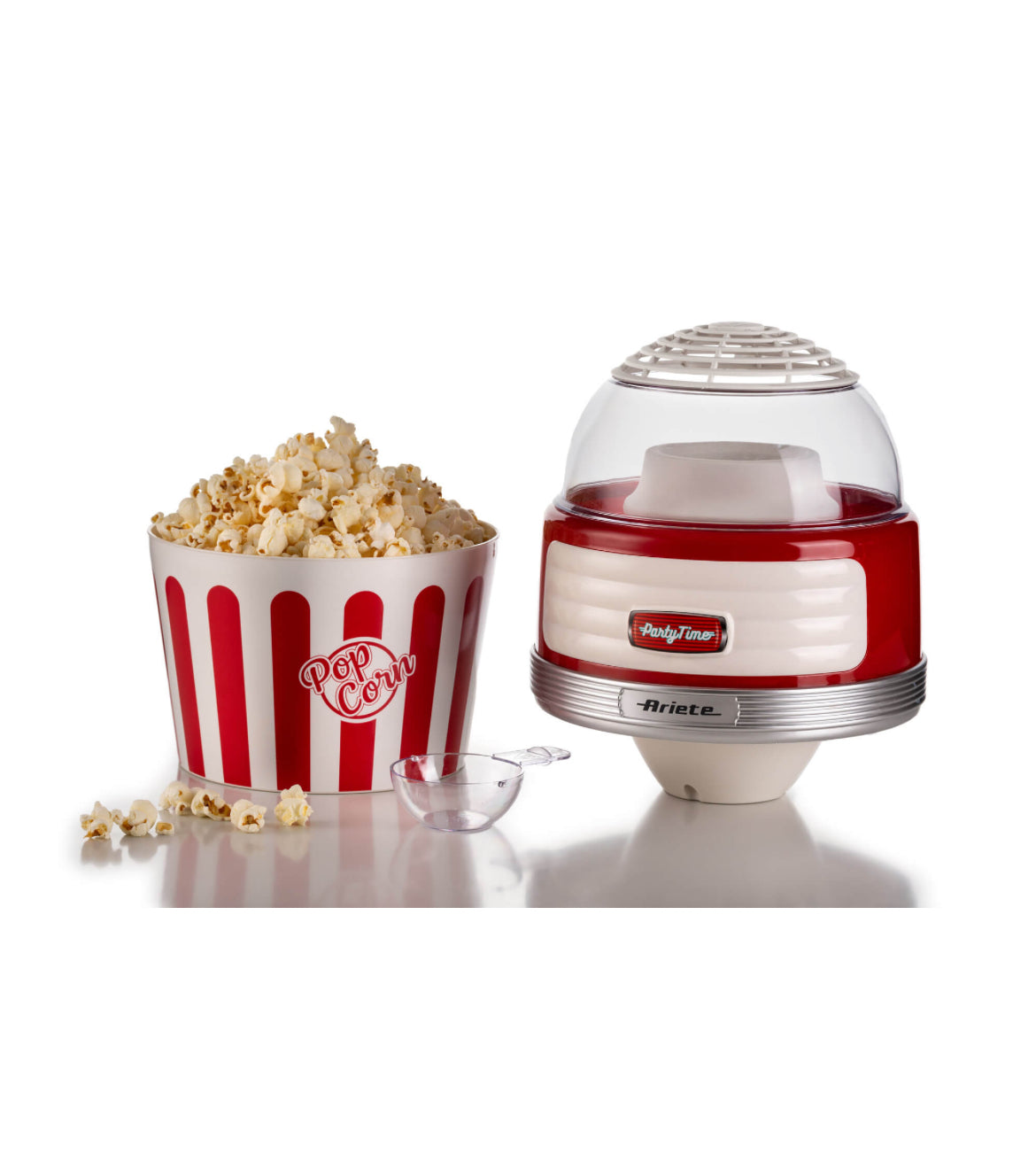 Pop Corn XL Party Time Rosso
2957/00
Macchina Rossa per Pop Corn XL con ciotola estraibile e il design unico degli American Diner anni ‘50. Cottura ad aria calda senza l’utilizzo di olio o grassi. Scoppia 60g di mais in meno di 2 minuti. Let’s party con P