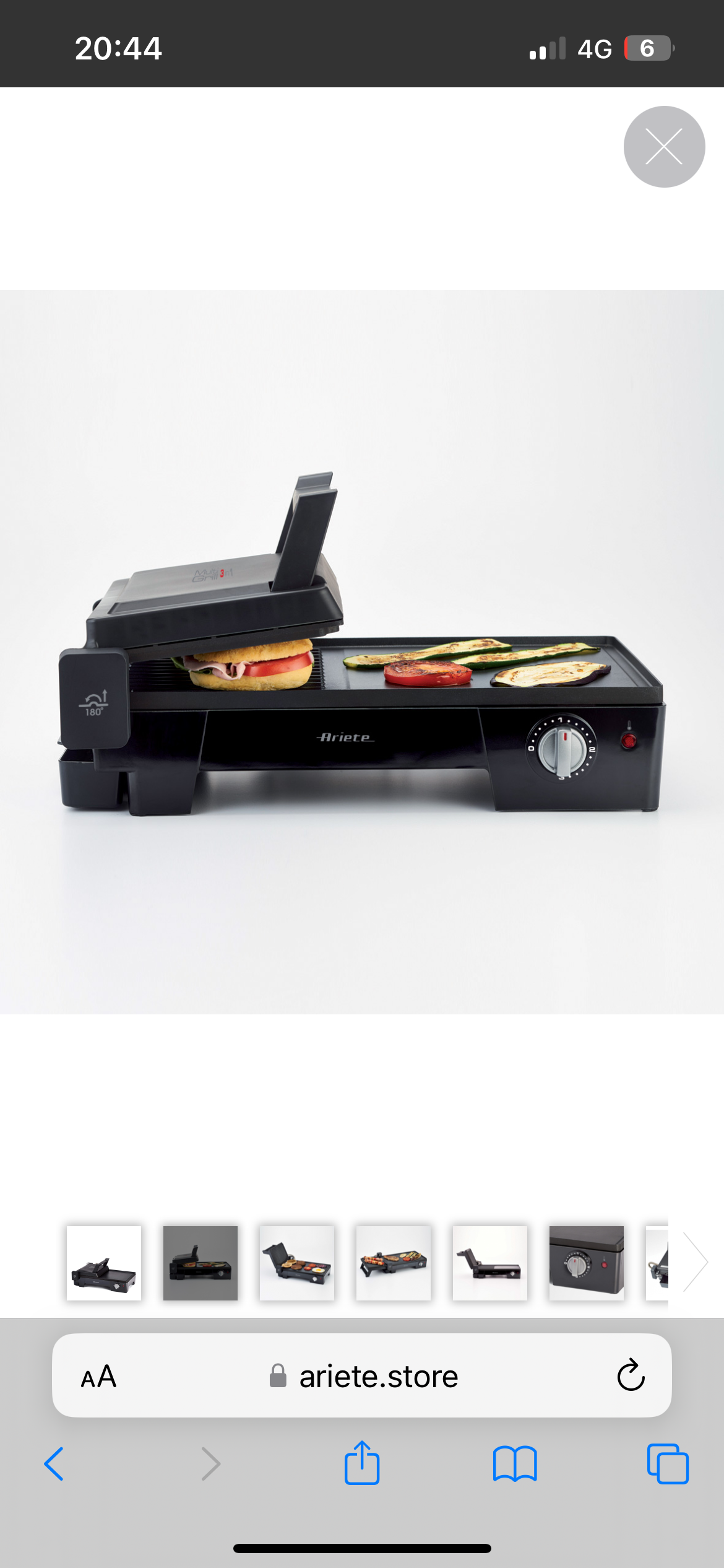 Multi Grill 3 in 1
1916/10
Griglia elettrica da tavolo 3 in 1 con piastra liscia e rigata, piastra a contatto, barbecue estendibile. Rotazione del coperchio a 180°. Termostato regolabile.
