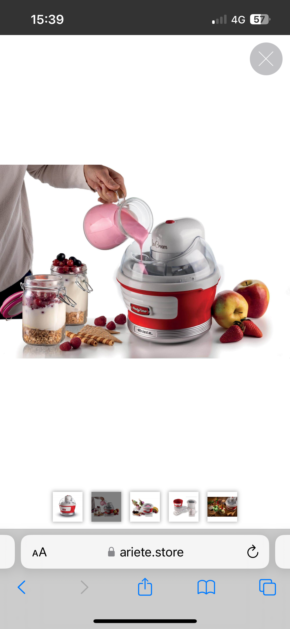 Party Time
Ice Cream Maker Party Time Rosso
0643/00
Per gelati, sorbetti e yogurt gelato. Per un perfetto party in casa, Ice Cream Maker prepara il tuo gelato in 30 minuti per tutta la famiglia e amici. Potenza 12 W e 1,5 L di capacità. Rosso