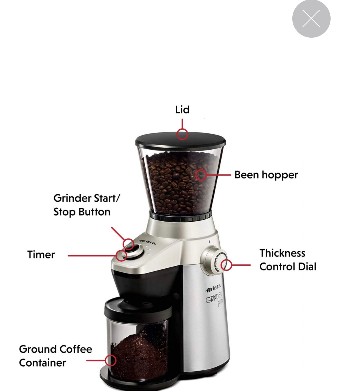 Grinder Pro
3017/00
Macinacaffè per espresso e caffè americano. 15 livelli di macinatura per alte performance