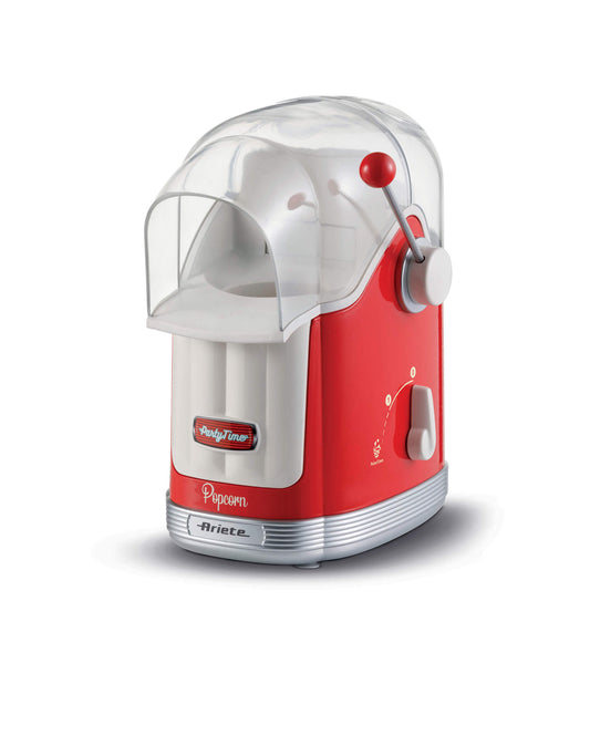 Pop Corn Maker Party Time Rosso
2958/00
Macchina per fare pop corn croccanti, naturali e senza utilizzo di grassi in soli 3 minuti. 1100W. Serbatoio da 600g con leva per dosare 50g alla volta. Rosso.
