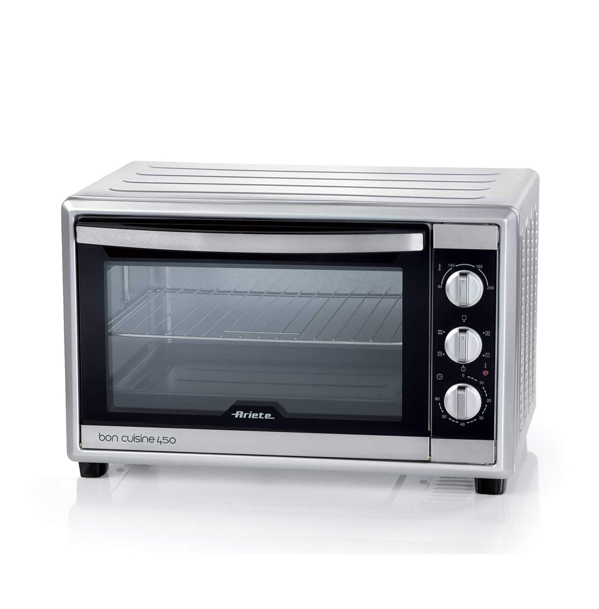 Bon Cuisine 450
0986/11
Forno elettrico 45 Litri con Girarrosto. Funzione statica e ventilata. 6 modalità di cottura. Timer fino a 60’. Temperatura regolabile fino a 230°C.