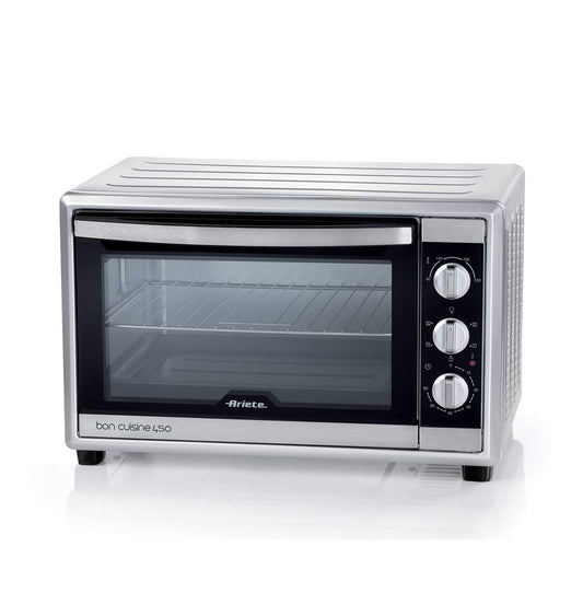 Bon Cuisine 450
0986/11
Forno elettrico 45 Litri con Girarrosto. Funzione statica e ventilata. 6 modalità di cottura. Timer fino a 60’. Temperatura regolabile fino a 230°C.