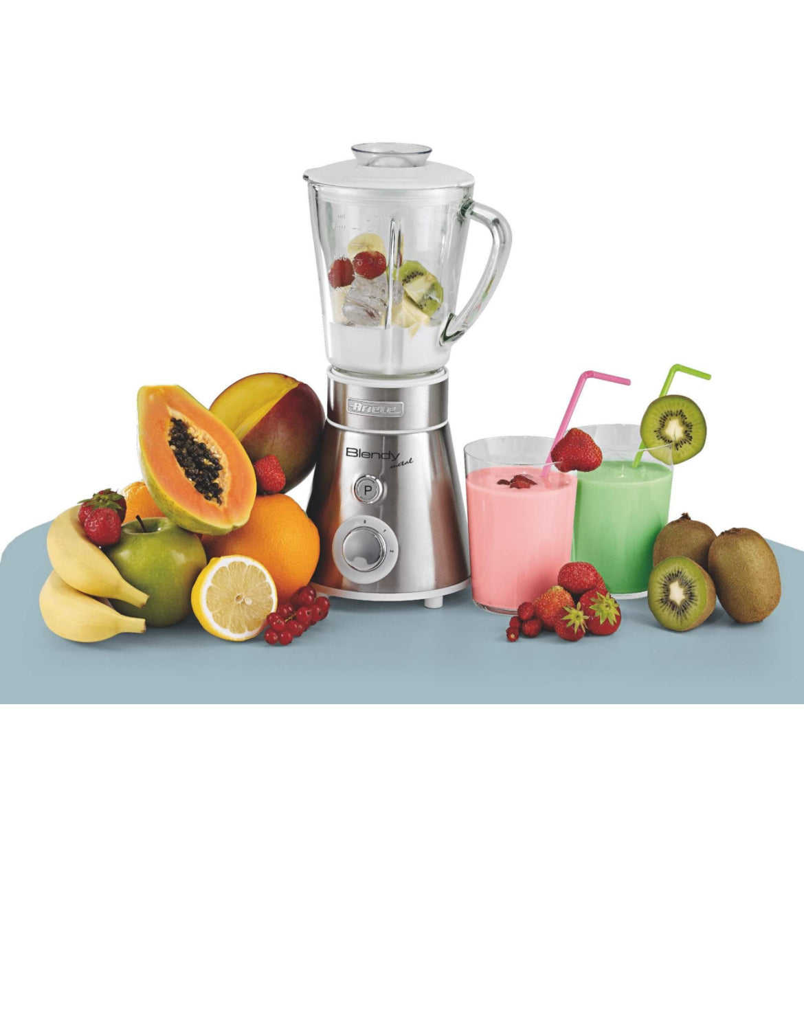 Blendy Metal
0561/00
Dotato di lame in acciaio inox. Capacità tazza in vetro 800 ml. Potenza 300W. 2 velocità + Pulse.