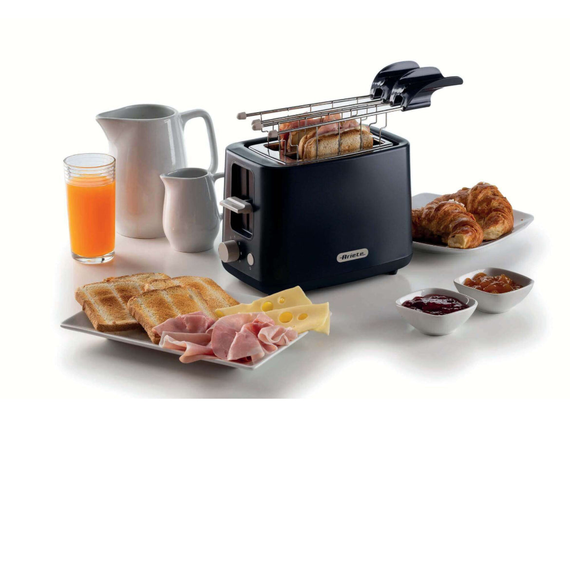 Tostapane Breakfast Dark & Sahara Grey
0157/03
760 W. Scegli il livello di doratura. Pulizia facile e veloce con vassoio raccogli briciole. Pinze in acciaio inox. Per 2 fette. Pratico e ideale per ogni angolo della cucina. Grigio scuro & Tortora