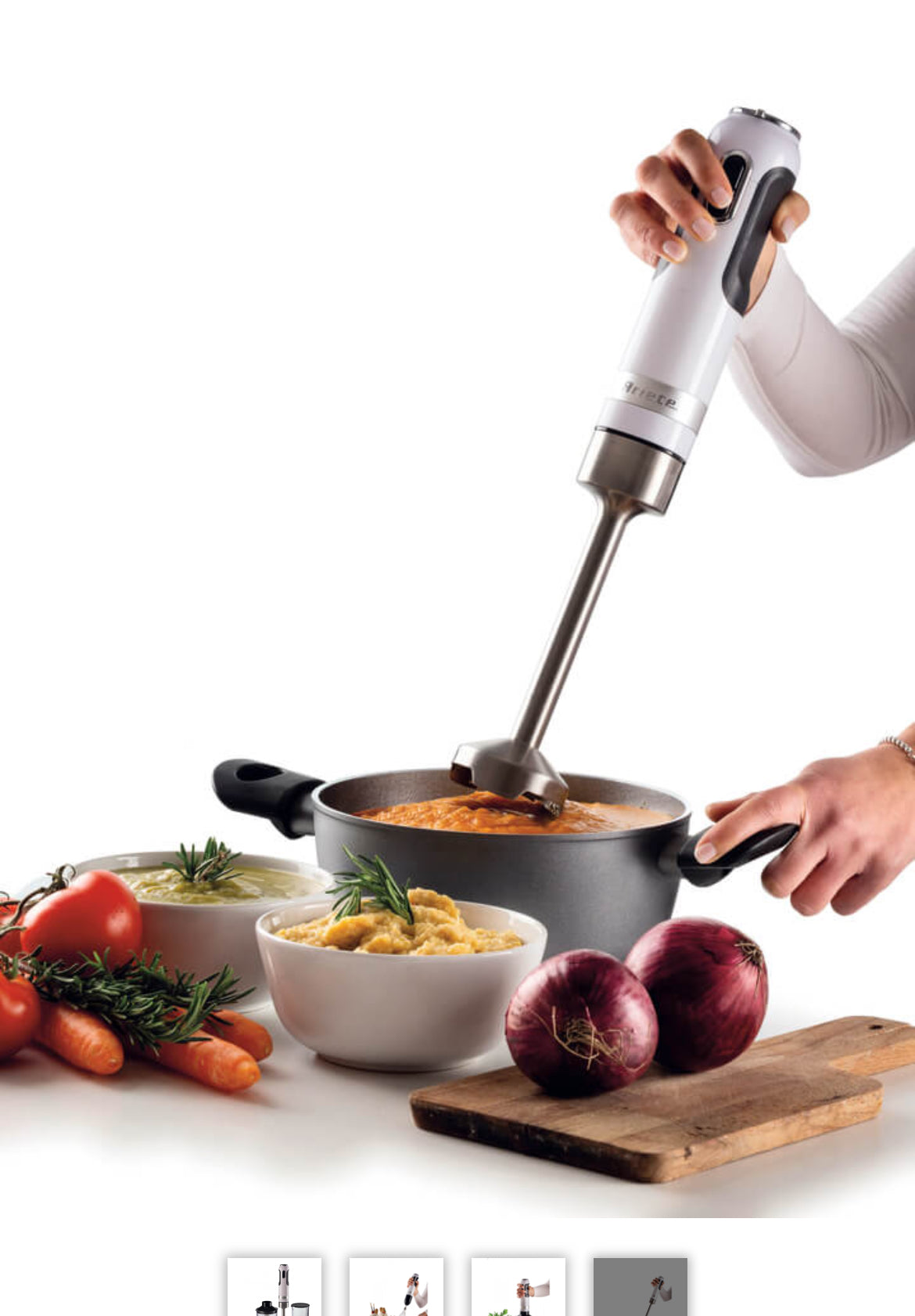 Frullatore a immersione Moderna Bianco
0602/01
3 funzioni in 1. 10 velocità. Lama e Gamba removibile in acciaio inox. Pratico e ideale per ogni angolo della cucina. Bianco