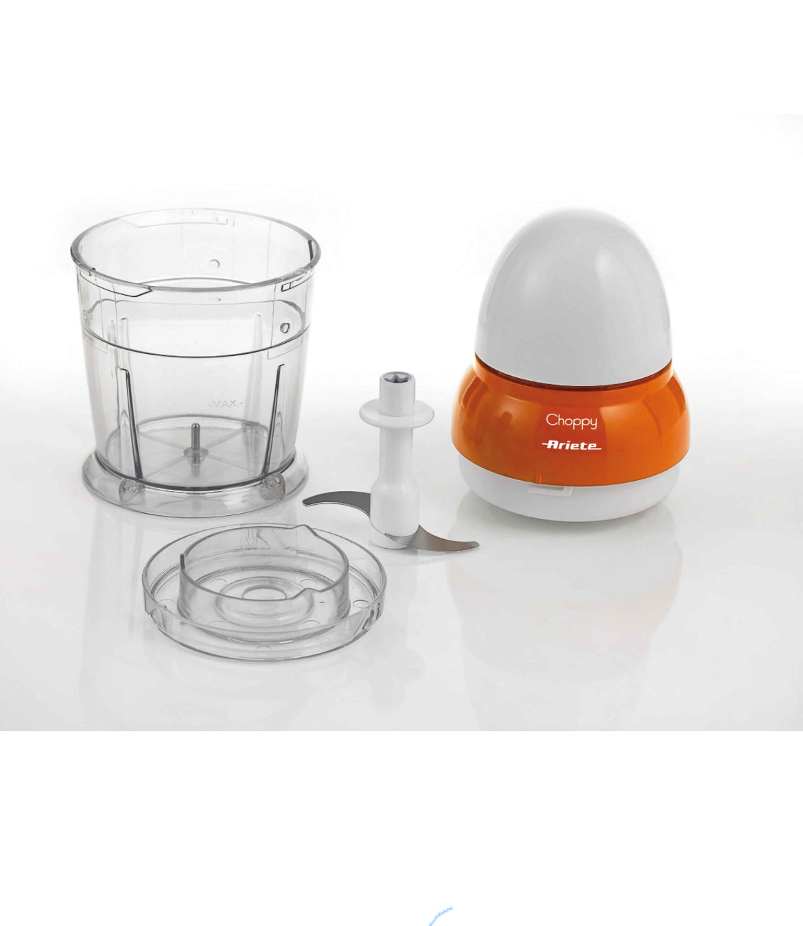 Choppy
1836/00
Tritatutto da 250 ml con lame in acciaio inox. Coperchio di sicurezza, facile da smontare e lavabile