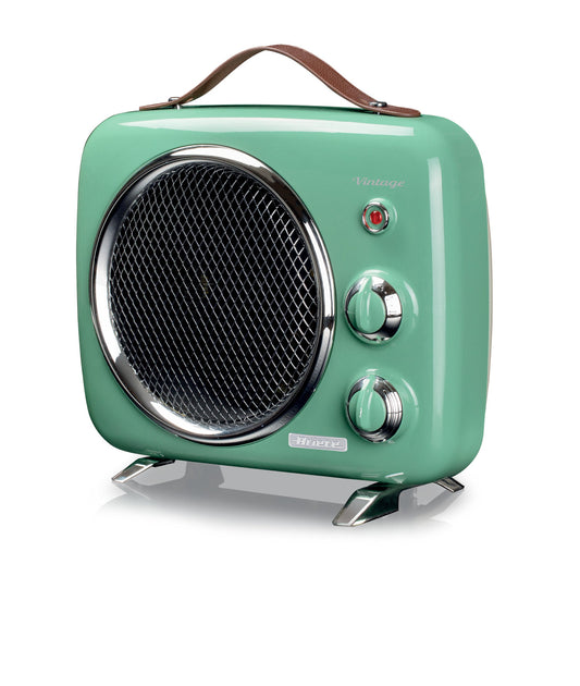 Vintage
Termoventilatore Vintage Verde
0808/04
Termoventilatore Vintage, freddo e caldo con termostato regolabile e dal design anni '50 compatto e funzionale