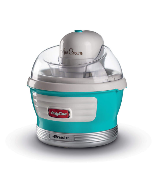 Party Time
Ice Cream Maker Party Time Celeste
0643/01
Per gelati, sorbetti e yogurt gelato. Per un perfetto party in casa, Ice Cream Maker prepara il tuo gelato in 30 minuti per tutta la famiglia e amici. Potenza 12 W e 1,5 L di capacità. Celeste