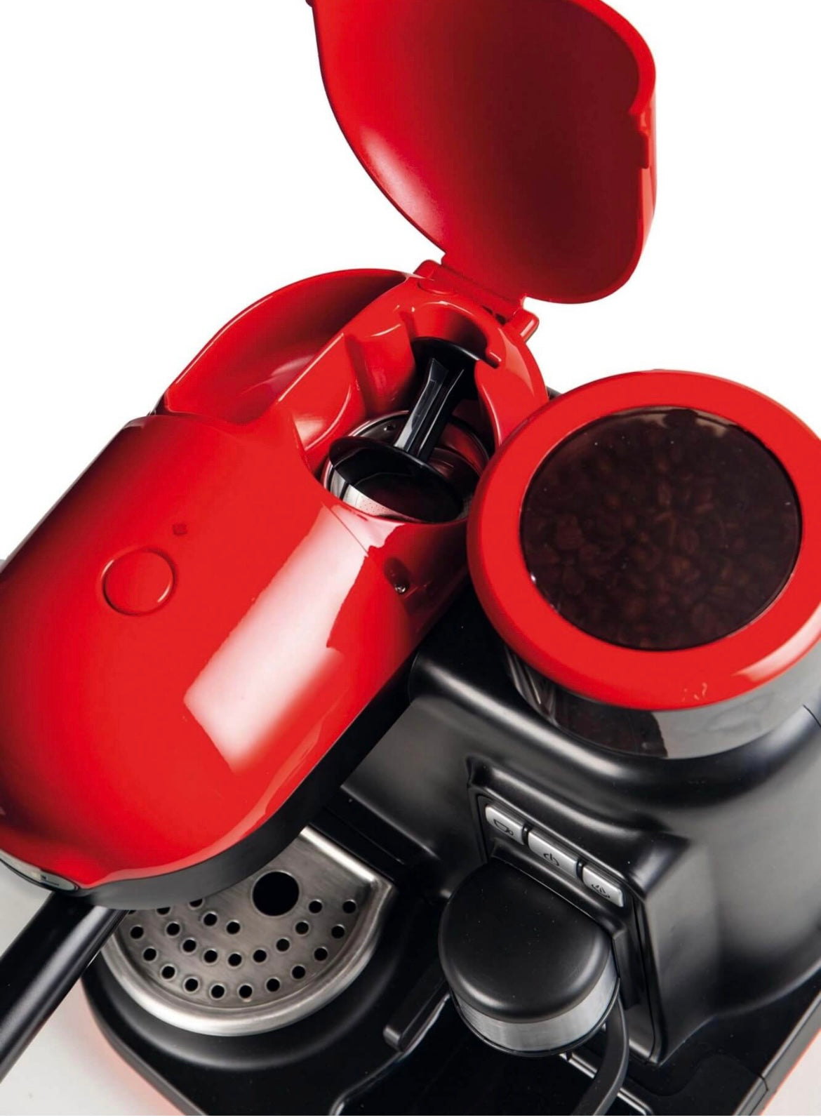 Moderna
Macchina da caffè Ariete espresso con macinacaffè Moderna Rosso
1318/00
Macinacaffè con erogatore. 1 Filtro.15 bar pressione. Autospegnimento. Cappuccinatore. Rosso