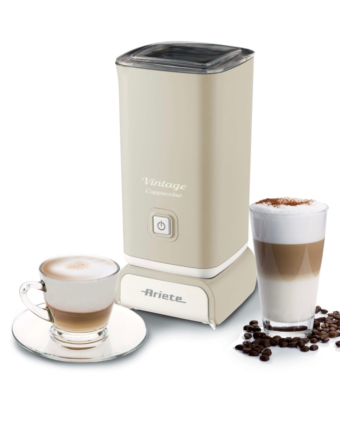 Cappuccinatore Vintage Beige
2878/03
Cappuccino, latte macchiato, caffè latte. Con un solo pulsante monta il latte caldo o freddo in meno di 2 minuti, per le tue colazioni più gustose a casa. Beige