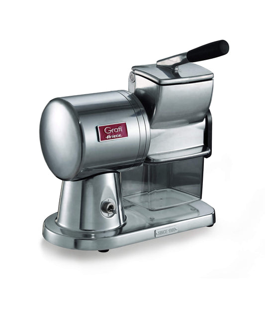 Gratì Superior
0449/00
Grattugia elettrica professionale per grattugiare anche gli alimenti più duri e resistenti. Formaggio, pane secco, frutta secca, cioccolato.