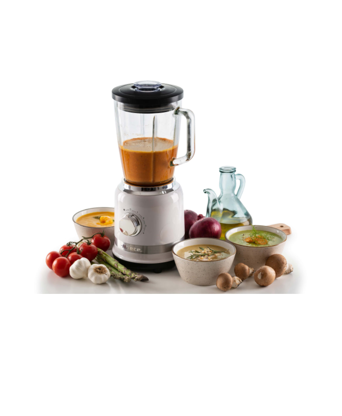 Frullatore Bianco Moderna
0585/01
Per cocktails, frappè, smoothies e salse. 4 velocità di preparazione, tazza in vetro graduata, 4 lame in acciaio inox super resistenti e funzione Pulse. Bianco