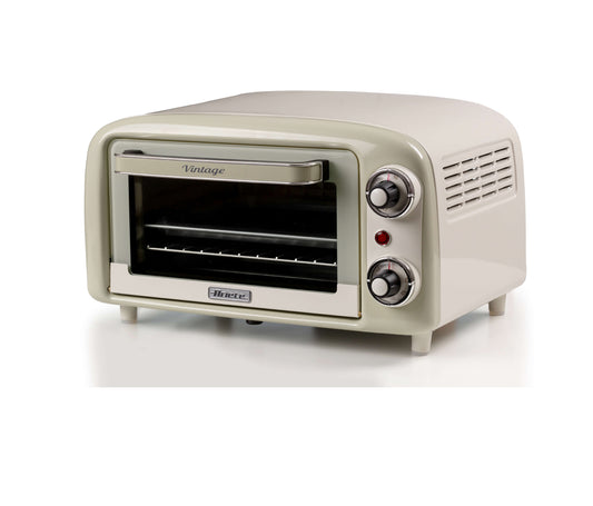 Forno Vintage Beige 10L
3919/03
Forno Elettrico Vintage 10 Litri, doppio vetro, timer impostabile fino a 60’, temperatura regolabile fino a 230°C.