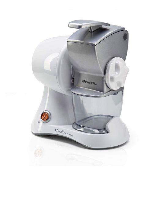 Gratì Professional
0448/10
Grattugia professionale ad alte prestazioni. Dotata di tramoggia in metallo, contenitore estraibile e coperchio salvafreschezza. Potenza 120w.