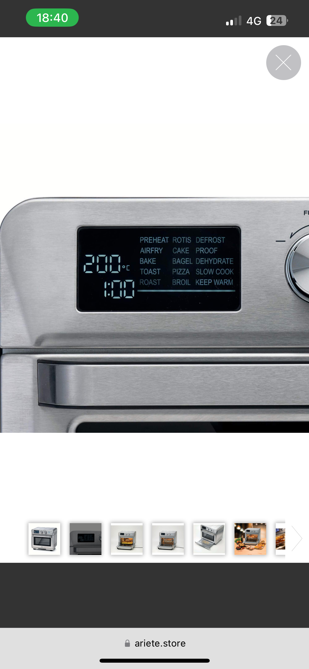 Forno + Friggitrice ad Aria 25L
4629/11
Per grandi quantità di fritto e tanta croccantezza. Adatta a fritture di pesce, carne, crocchette, pizza, patatine e alimenti impanati. Multifunzione ideali per cene in famiglia e con amici.